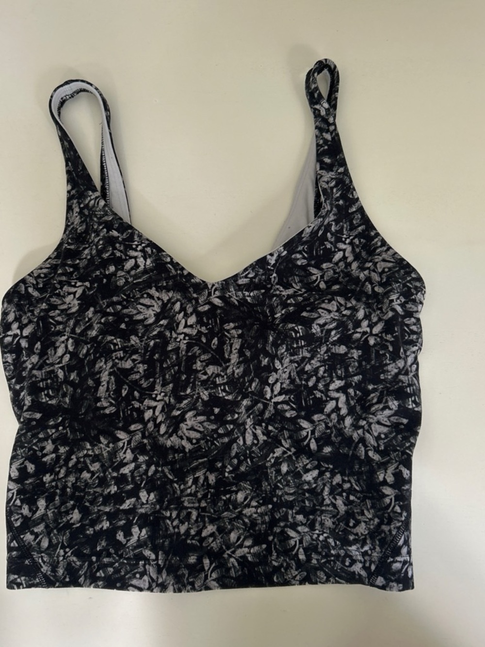 lululemon athletica Black and White Patterned Tank Top